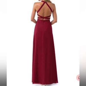 Azazie Clarice Bridesmaid in Burgundy